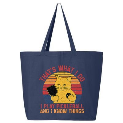 ThatS What I Do Cat Lovers Paddleball Player Pickleball 25L Jumbo Tote