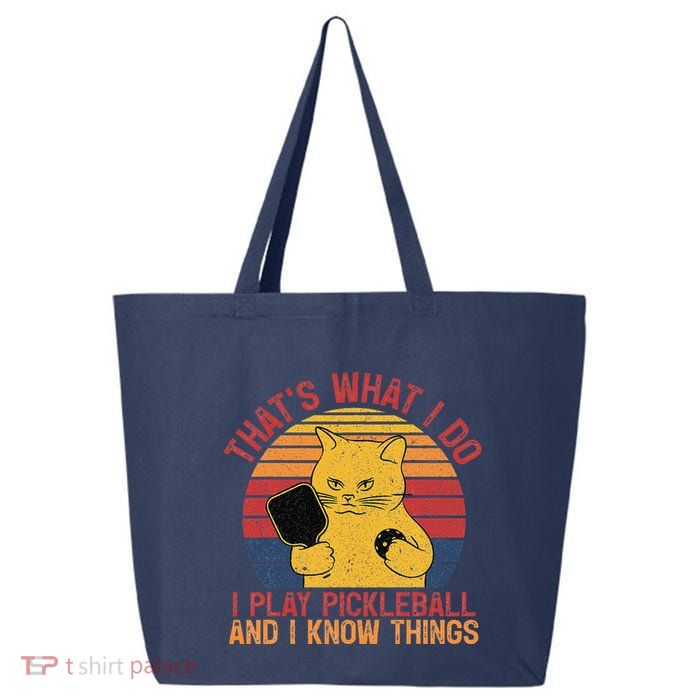 ThatS What I Do Cat Lovers Paddleball Player Pickleball 25L Jumbo Tote