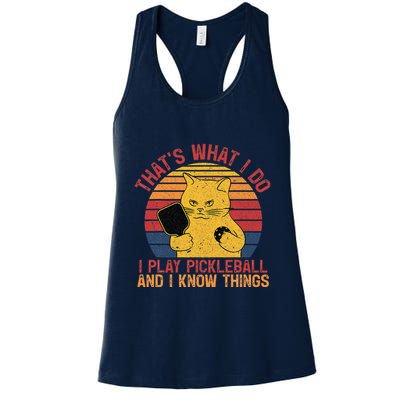 ThatS What I Do Cat Lovers Paddleball Player Pickleball Womens Tank Top