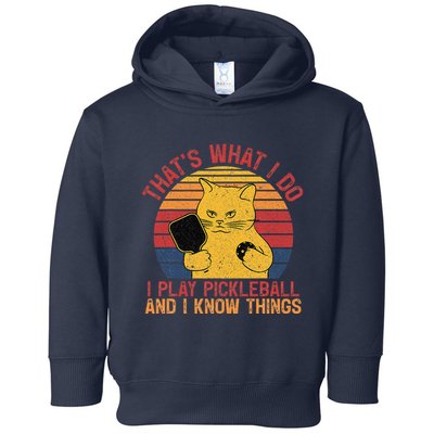 ThatS What I Do Cat Lovers Paddleball Player Pickleball Toddler Hoodie