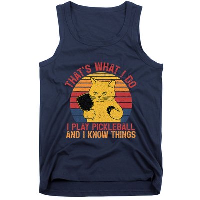 ThatS What I Do Cat Lovers Paddleball Player Pickleball Tank Top