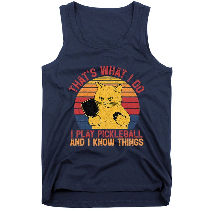 ThatS What I Do Cat Lovers Paddleball Player Pickleball Tank Top