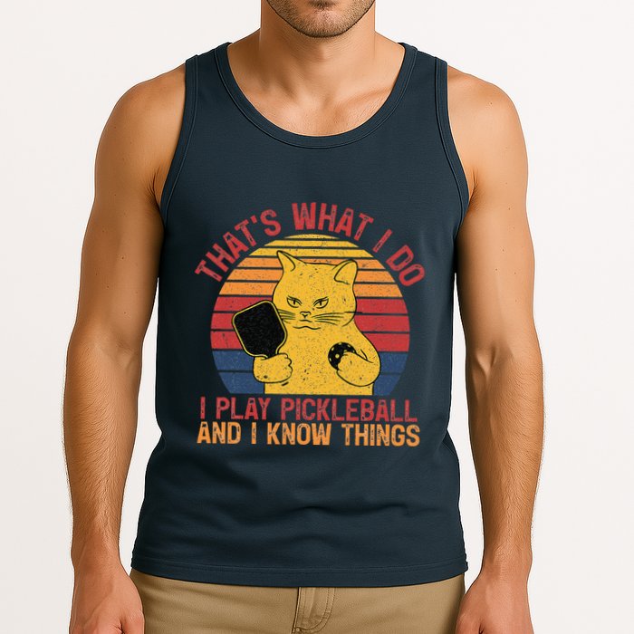 ThatS What I Do Cat Lovers Paddleball Player Pickleball Tank Top