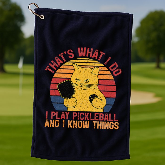 ThatS What I Do Cat Lovers Paddleball Player Pickleball Golf Towel
