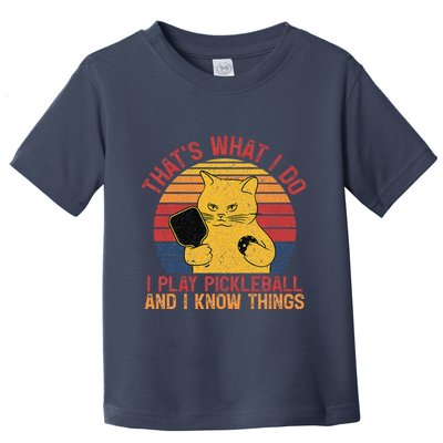ThatS What I Do Cat Lovers Paddleball Player Pickleball Toddler T-Shirt