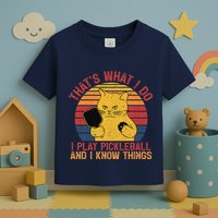 ThatS What I Do Cat Lovers Paddleball Player Pickleball Toddler T-Shirt