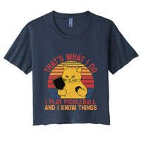 ThatS What I Do Cat Lovers Paddleball Player Pickleball Crop Top