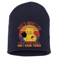 ThatS What I Do Cat Lovers Paddleball Player Pickleball Short Acrylic Beanie