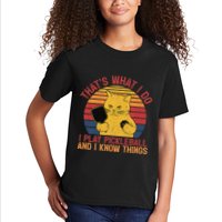 ThatS What I Do Cat Lovers Paddleball Player Pickleball Kids T-Shirt