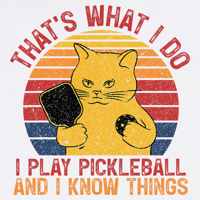 ThatS What I Do Cat Lovers Paddleball Player Pickleball Garment-Dyed Sweatshirt