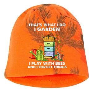 Thats What I Do I Garden I Play With Bees And I Forget Kati - Camo Knit Beanie