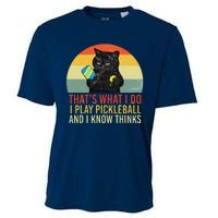 ThatS What I Do Cat Lovers Paddleball Player Pickleball Cooling Performance Crew T-Shirt