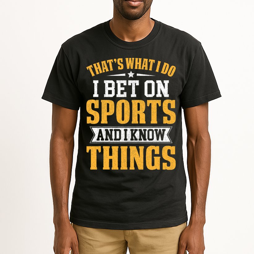 That’s What I Do I Bet on Sports and I Know Things Gambling  Tall T-Shirt