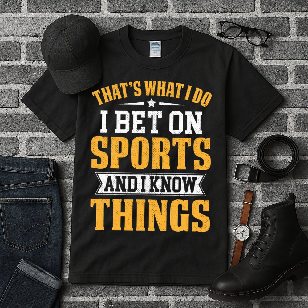 That’s What I Do I Bet on Sports and I Know Things Gambling  Tall T-Shirt