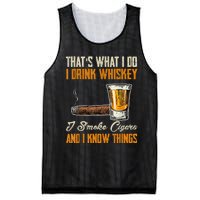 Thats What I Do Drink Whiskey Smoke Cigars And I Know Things Mesh Reversible Basketball Jersey Tank