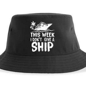 This Week I Don´t Give a Ship Cruise Trip Vacation funny Sustainable Bucket Hat