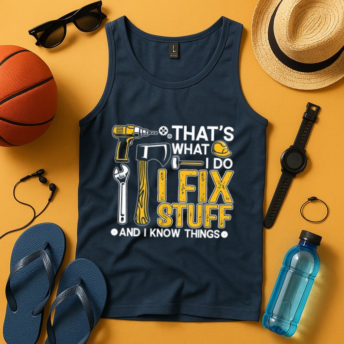 Thats What I Do I Fix Stuff And I Know Things Tank Top