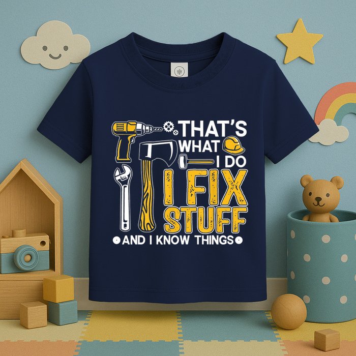 Thats What I Do I Fix Stuff And I Know Things Toddler T-Shirt