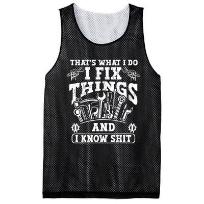 ThatS What I Do I Fix Things And I Knowshit Funny Saying Mesh Reversible Basketball Jersey Tank