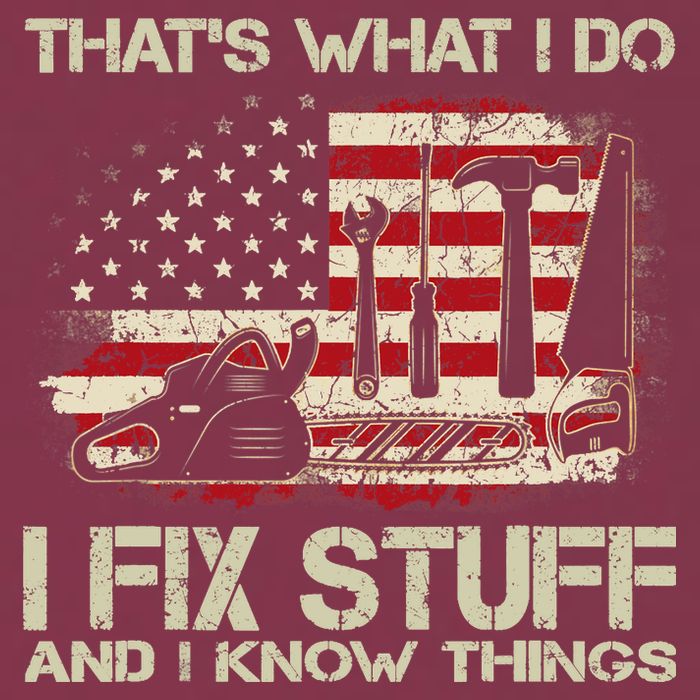 That's What I Do I Fix Stuff And I Know Things American Flag 16oz Travel Tumbler