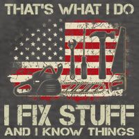 That's What I Do I Fix Stuff And I Know Things American Flag Vector Backpack