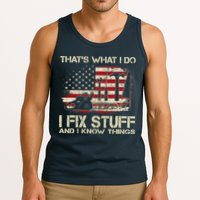 That's What I Do I Fix Stuff And I Know Things American Flag Tank Top