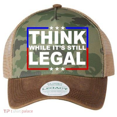 Think While It's Still Legal Logo Legacy Tie Dye Trucker Hat