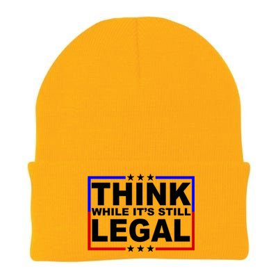 Think While It's Still Legal Logo Knit Cap Winter Beanie