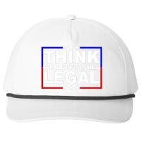 Think While It's Still Legal Logo Snapback Five-Panel Rope Hat