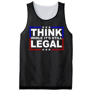 Think While It's Still Legal Logo Mesh Reversible Basketball Jersey Tank