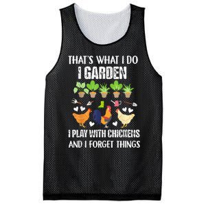 Thats What I Do I Garden I Play With Chickens Forget Things Mesh Reversible Basketball Jersey Tank