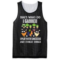 Thats What I Do I Garden I Play With Chickens Forget Things Mesh Reversible Basketball Jersey Tank