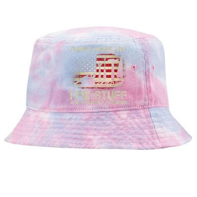 That's What I Do I Fix Stuff And I Know Things American Flag Tie-Dyed Bucket Hat