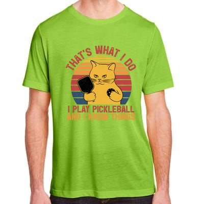 ThatS What I Do Cat Lovers Paddleball Player Pickleball Gift Adult ChromaSoft Performance T-Shirt