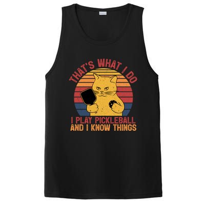 ThatS What I Do Cat Lovers Paddleball Player Pickleball Gift PosiCharge Competitor Tank