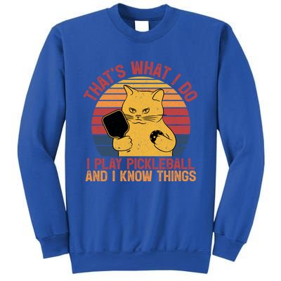 ThatS What I Do Cat Lovers Paddleball Player Pickleball Gift Sweatshirt