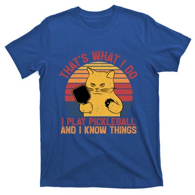 ThatS What I Do Cat Lovers Paddleball Player Pickleball Gift T-Shirt