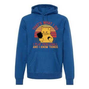 ThatS What I Do Cat Lovers Paddleball Player Pickleball Gift Premium Hoodie