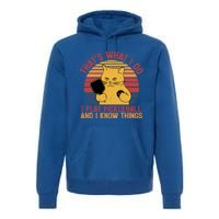 ThatS What I Do Cat Lovers Paddleball Player Pickleball Gift Premium Hoodie