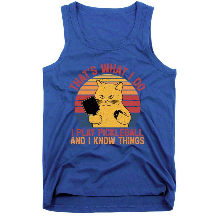 ThatS What I Do Cat Lovers Paddleball Player Pickleball Gift Tank Top