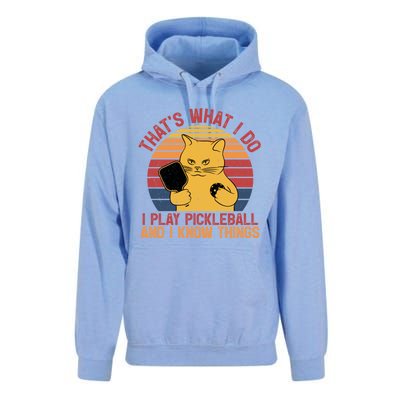 ThatS What I Do Cat Lovers Paddleball Player Pickleball Gift Unisex Surf Hoodie