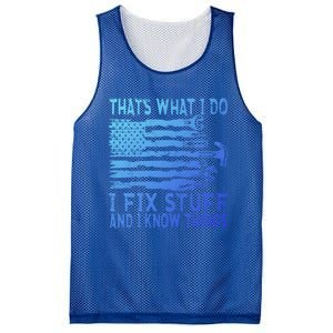 ThatS What I Do I Fix Stuff And I Know Things Gift Mesh Reversible Basketball Jersey Tank