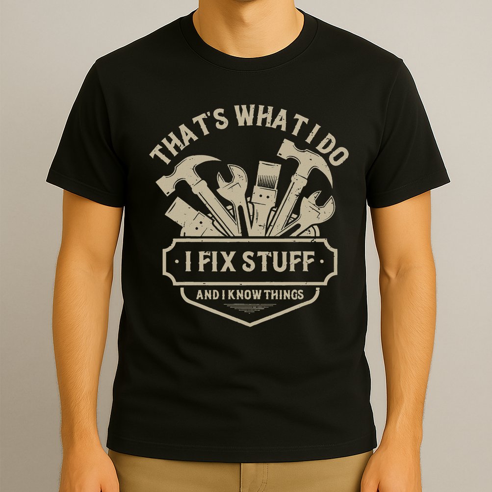 That's What I Do I Fix Stuff And I Know Things Handy Man T-Shirt