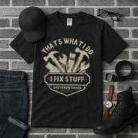 That's What I Do I Fix Stuff And I Know Things Handy Man Tall T-Shirt