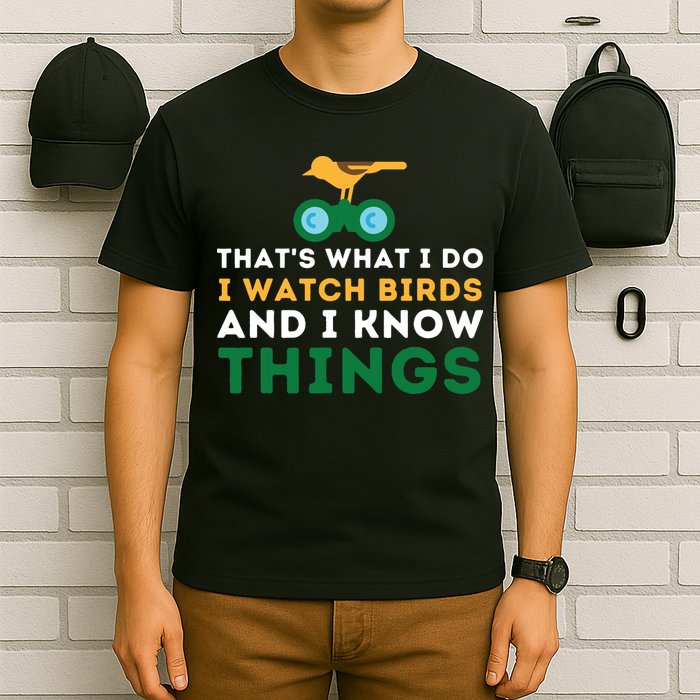 Thats What I Do I Watch Birds And I Know Things Birding T-Shirt