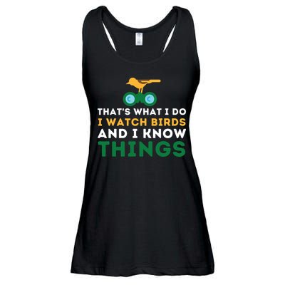 Thats What I Do I Watch Birds And I Know Things Birding Ladies Essential Flowy Tank