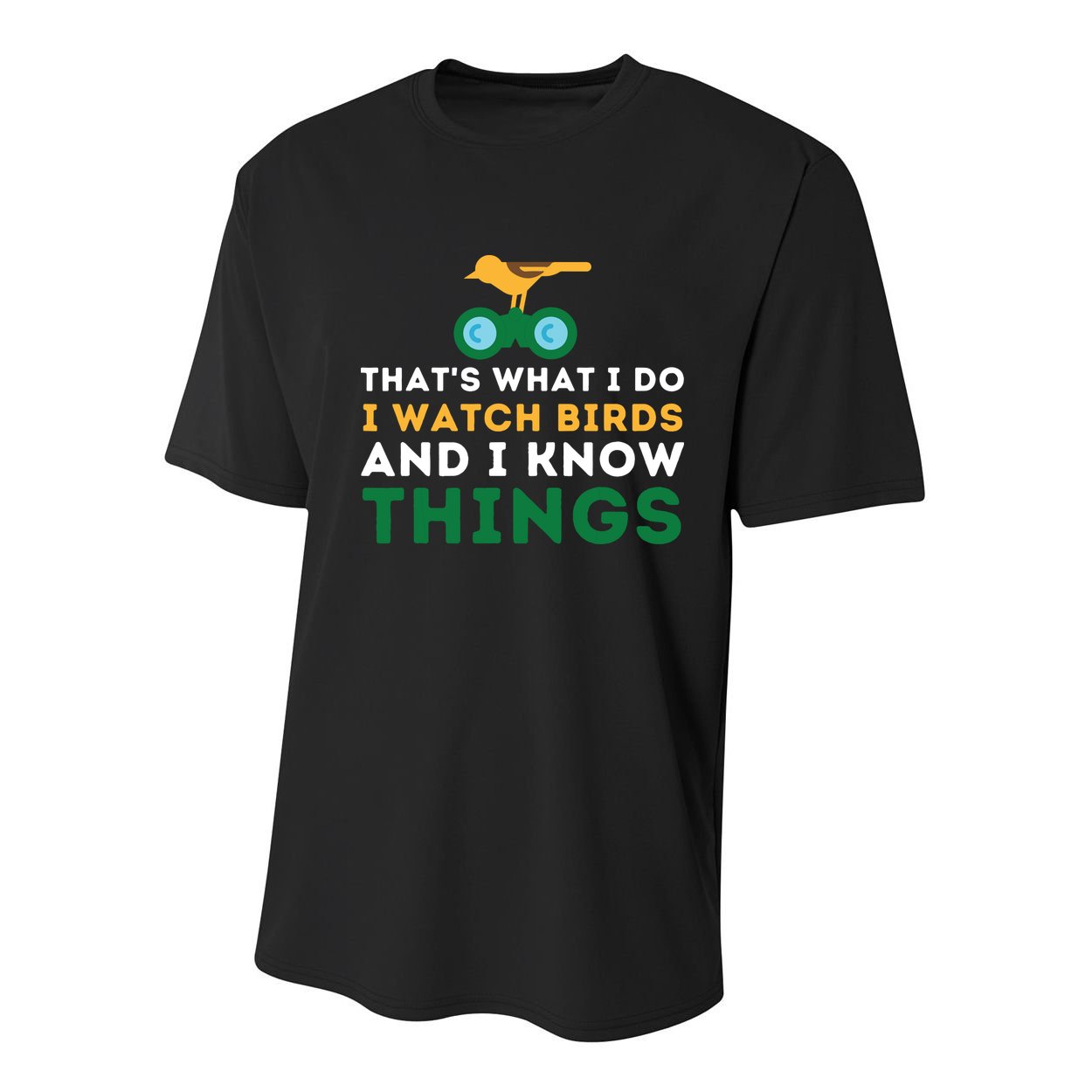 Thats What I Do I Watch Birds And I Know Things Birding Youth Performance Sprint T-Shirt