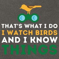 Thats What I Do I Watch Birds And I Know Things Birding Cotton Canvas Backpack