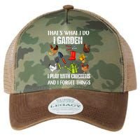 Thats What I Do I Garden I Play With Chickens Forget Things Legacy Tie Dye Trucker Hat