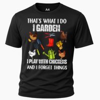 Thats What I Do I Garden I Play With Chickens Forget Things Performance Shirt